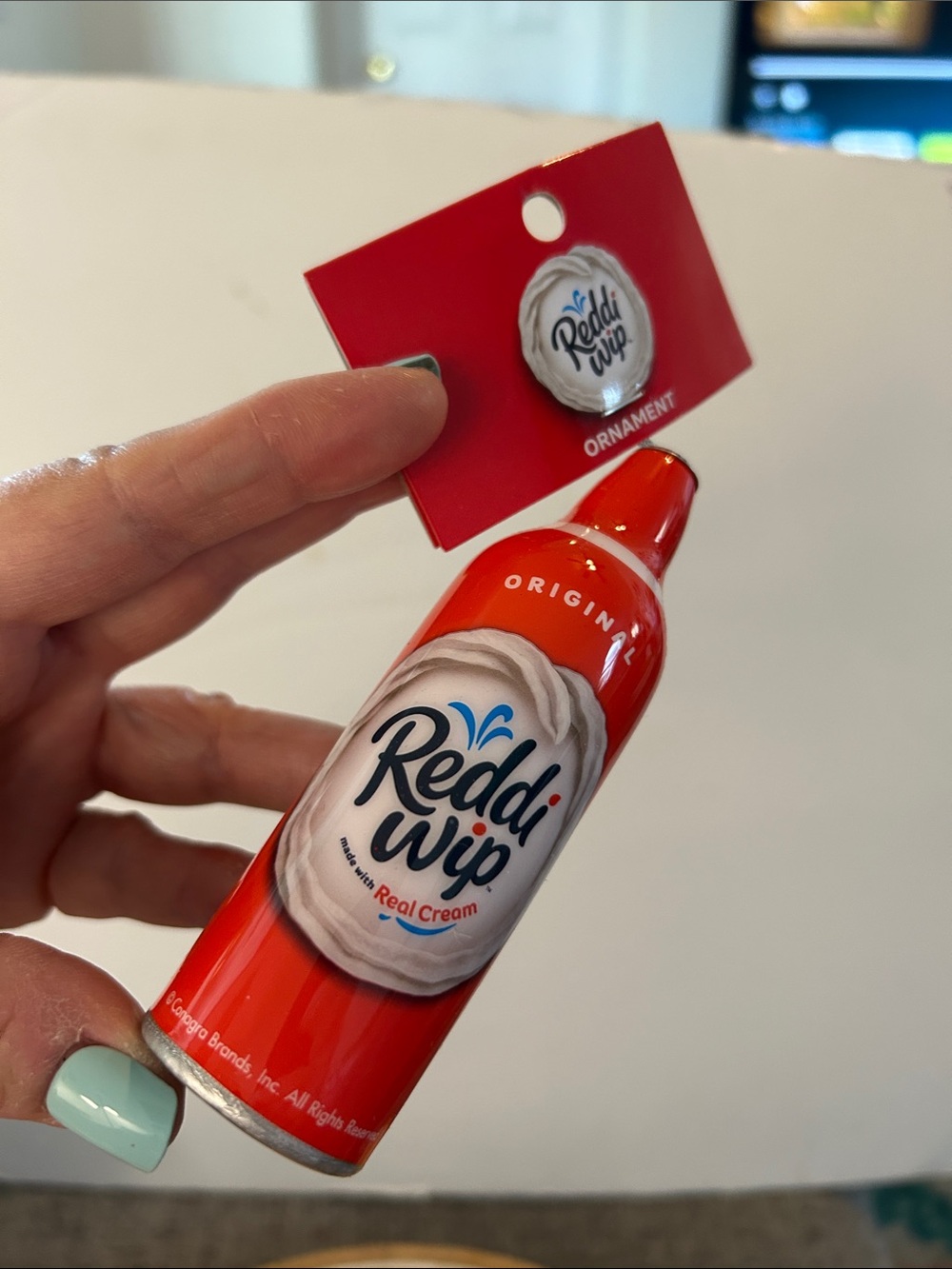 Original Reddi Whipped Cream Can Christmas tree Ornament NEW Ruz brand collab